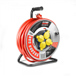 Подовжувач електричний Stark CRR-2550-M на котушці з заземленням 50м, 3x2,5мм Фото Подовжувач електричний Stark CRR-2550-M на котушці з заземленням 50м, 3x2,5мм