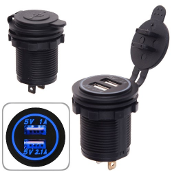     2 USB 12-24V    NEW Blue (10250 USB-12-24V 3,1A)