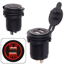     2 USB 12-24V    NEW Red (10249 USB-12-24V 3,1A)