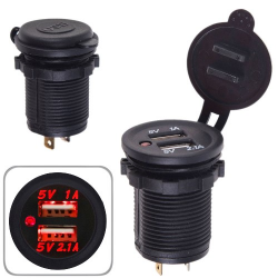     2 USB 12-24V    Red (54394 USB-12-24V 4,2A)