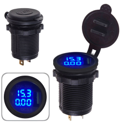     USB 12-24V +  +    2.1A Blue (10621 USB-12-24V 2.1A)