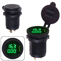     USB 12-24V +  +    2.1A Green (10622 USB-12-24V 2.1A)