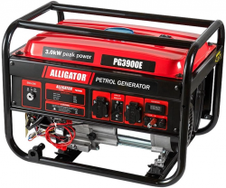 Генератор Alligator PG3900E бензиновий 3,0кВт (ном 2,8кВт) з електростартером Фото Генератор Alligator PG3900E бензиновий 3,0кВт (ном 2,8кВт) з електростартером