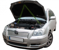 Газовий упор капота Toyota Avensis T25 (2003-2009) (2 шт) Фото Газовий упор капота Toyota Avensis T25 (2003-2009) (2 шт)