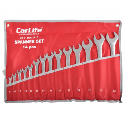 Набір ключів Carlife CR-V, 8-32мм, 14шт (WR4214) Фото Набір ключів Carlife CR-V, 8-32мм, 14шт (WR4214)