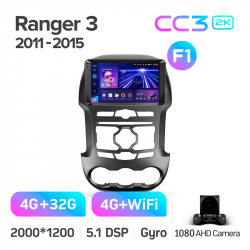 ���� ������������� ������ Teyes CC3 4+32 Gb Ford Ranger 3 (F1) 2011-2015 9-inch 2k (L1)