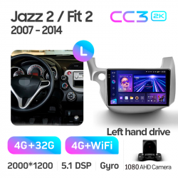 ���� ������������� ������ Teyes CC3 4+32 Gb Honda Jazz 2 GG Fit 2 GE 2007 - 2014 10-inch 2k