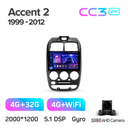 ���� ������������� ������ Teyes CC3 4+32 Gb Hyundai Accent II 2 LC2 1999-2012 9-inch 2k
