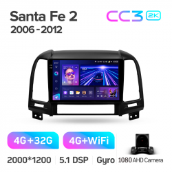 ���� ������������� ������ Teyes CC3 4+32 Gb Hyundai Santa Fe 2 2006-2012 9-inch 2k