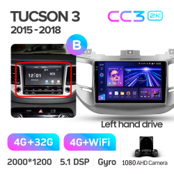 ���� ������������� ������ Teyes CC3 4+32 Gb Hyundai Tucson 3 2015-2018 (B) 9-inch 2k