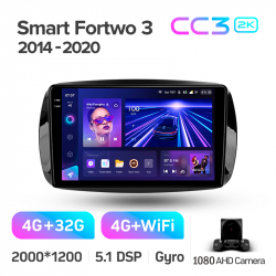 ���� ������������� ������ Teyes CC3 4+32 Gb Mercedes-Benz Smart Fortwo 3 C453 A453 W453 2014-2020 9-inch 2k (L1)