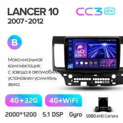 ���� ������������� ������ Teyes CC3 4+32 Gb Mitsubishi Lancer 10 CY 2007-2012 (B) 10-inch 2k