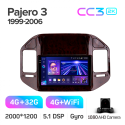 ���� ������������� ������ Teyes CC3 4+32 Gb Mitsubishi Pajero 3 V70 V60 1999-2006 (brown) 9-inch 2k