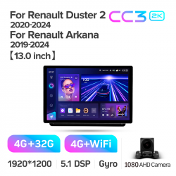 ���� ������������� ������ Teyes CC3 4+32 Gb Renault Arkana 2019-2023 (F2) 13inch 2k