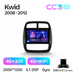 ���� ������������� ������ Teyes CC3 4+32 Gb Renault KWID 2015-2019 9-inch 2k (L1)