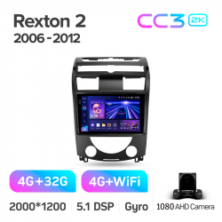 ���� ������������� ������ Teyes CC3 4+32 Gb SsangYong Rexton Y250 II 2 2006 - 2012 10-inch 2k