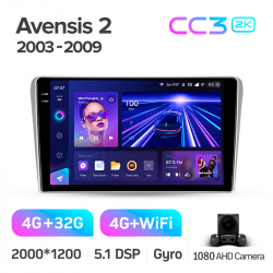 ���� ������������� ������ Teyes CC3 4+32 Gb Toyota Avensis T250 2 II 2003-2009 9-inch 2k