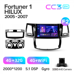 ���� ������������� ������ Teyes CC3 4+32 Gb Toyota Fortuner 1 AN50 AN60 HILUX Revo Vigo 2005-2007 9-inch 2k