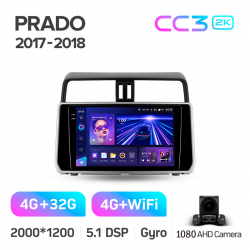 ���� ������������� ������ Teyes CC3 4+32 Gb Toyota Land Cruiser Prado 150 2017-2018 10-inch 2k