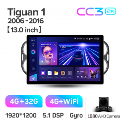 Автомагнітола штатна Teyes CC3 4+32 Gb Volkswagen Tiguan 1 NF 2006-2017 (F1) 13inch 2k Фото Автомагнітола штатна Teyes CC3 4+32 Gb Volkswagen Tiguan 1 NF 2006-2017 (F1) 13inch 2k