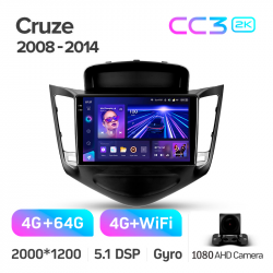 ���� ������������� ������ Teyes CC3 4+64 Gb Chevrolet Cruze J300 2008-2014 9-inch 2k (L1)