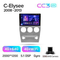 ���� ������������� ������ Teyes CC3 4+64 Gb Citroen C-Elysee 2008-2013 9-inch 2k