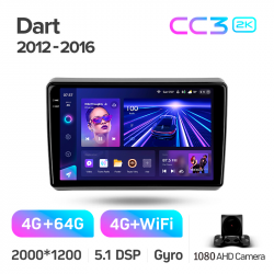 ���� ������������� ������ Teyes CC3 4+64 Gb Dodge Dart 2012 - 2016 9-inch 2k