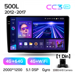 ���� ������������� ������ Teyes CC3 4+64 Gb Fiat 500L (1 Din) 2012-2017 10-inch 1din 2k (L1)