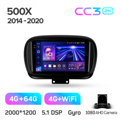 ���� ������������� ������ Teyes CC3 4+64 Gb Fiat 500X 2014-2020 9-inch 2k (L1)