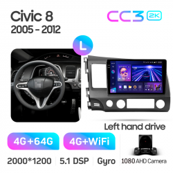 ���� ������������� ������ Teyes CC3 4+64 Gb Honda Civic 8 FK FN FD 2005-2012 10-inch 2k