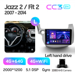 ���� ������������� ������ Teyes CC3 4+64 Gb Honda Jazz 2 GG Fit 2 GE 2007 - 2014 10-inch 2k