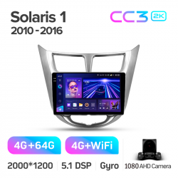 ���� ������������� ������ Teyes CC3 4+64 Gb Hyundai Solaris 1 2010-2016 9-inch 2k