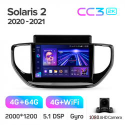 ���� ������������� ������ Teyes CC3 4+64 Gb Hyundai Solaris 2 II 2020-2021 9-inch 2k