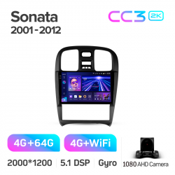���� ������������� ������ Teyes CC3 4+64 Gb Hyundai Sonata EF 2001-2012 9-inch 2k