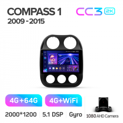 ���� ������������� ������ Teyes CC3 4+64 Gb Jeep Compass 1 MK 2009-2015 10-inch 2k