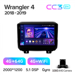 ���� ������������� ������ Teyes CC3 4+64 Gb Jeep Wrangler 4 JL 2018-2019 10-inch 2k