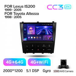 ���� ������������� ������ Teyes CC3 4+64 Gb Lexus IS200 XE10 1999-2005 For Toyota Altezza XE10 1998-2005 9'' 2k (L3)