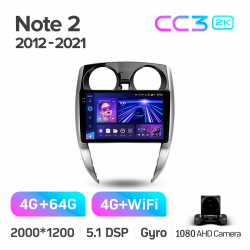 ���� ������������� ������ Teyes CC3 4+64 Gb Nissan Note 2 E12 2012-2021 10-inch 2k