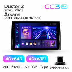 ���� ������������� ������ Teyes CC3 4+64 Gb Renault Duster Arkana 2019 10-inch 2k