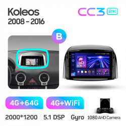 ���� ������������� ������ Teyes CC3 4+64 Gb Renault Koleos 2008 - 2016 (B) 9-inch 2k (L1)