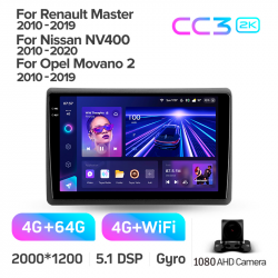 ���� ������������� ������ Teyes CC3 4+64 Gb Renault Master For Nissan NV400 For Opel Movano 2 10-inch 2k