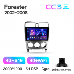 ���� ������������� ������ Teyes CC3 4+64 Gb Subaru Forester SG 2002-2008 9-inch 2k