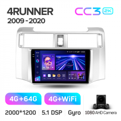 ���� ������������� ������ Teyes CC3 4+64 Gb Toyota 4Runner 5 N280 2009 - 2020 9-inch 2k