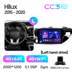 ���� ������������� ������ Teyes CC3 4+64 Gb Toyota Hilux Pick Up AN120 2015-2020 10-inch 2k