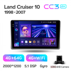 ���� ������������� ������ Teyes CC3 4+64 Gb Toyota Land Cruiser 10 J100 100 1998-2007 9-inch 2k