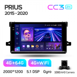 ���� ������������� ������ Teyes CC3 4+64 Gb Toyota Prius XW50 2015-2020 9-inch 2k