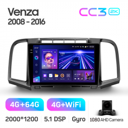 ���� ������������� ������ Teyes CC3 4+64 Gb Toyota Venza 2008-2016 9-inch 2k