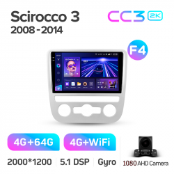 ���� ������������� ������ Teyes CC3 4+64 Gb Volkswagen Scirocco 3 III Mk3 2008-2014 (F4) 9-inch 2k