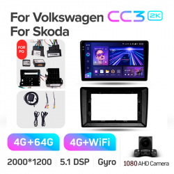 ���� ������������� ������ Teyes CC3 4+64 Gb Volkswagen Universal For Volkswagen Bora/Golf 6/Passat/Scirocco/Sharan/Touran For Skoda Octavia/Fabia 2 PQ 10in