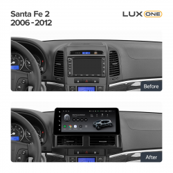 ���� ������������� ������ Teyes Lux One 4+32 Gb Hyundai Santa Fe 2 2006-2012 12.3inch (L2)